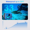 Appareil Photo Numérique Etanche, Yixinxin 4K 64MP 33FT UHD Appareil photo sous-marin pour la plongée avec tuba avec carte de 32