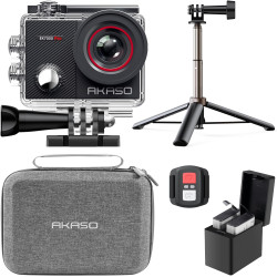 AKASO EK7000 Pro Caméra Sport Kit de Perche à Selfie- Comprend 20MP Camera Sport 4K 30FPS avec Trépied Selfie Stick de 60CM pour