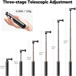 AKASO EK7000 Pro Caméra Sport Kit de Perche à Selfie- Comprend 20MP Camera Sport 4K 30FPS avec Trépied Selfie Stick de 60CM pour