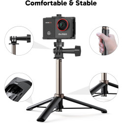 AKASO EK7000 Pro Caméra Sport Kit de Perche à Selfie- Comprend 20MP Camera Sport 4K 30FPS avec Trépied Selfie Stick de 60CM pour
