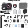 AKASO EK7000 Pro Caméra Sport Kit de Perche à Selfie- Comprend 20MP Camera Sport 4K 30FPS avec Trépied Selfie Stick de 60CM pour