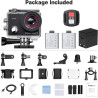 AKASO Caméra Sport 4K 30fps 20MP WiFi Caméra d'action avec Ecran LCD Tactile Ultra HD Stabilisateur, Télécommande 2.4 G, 170° An