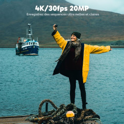 AKASO EK7000 Pro Caméra Sport Kit de Poignée Flottant - Comprend 20MP Camera Sport 4K 30FPS avec Trépied Selfie Stick de 60CM po