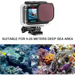 FitStill Boîtier étanche pour Go Pro Hero 13 /Hero 12 / Hero 11 / Hero 10 / Hero 9 Noir, Coque de Protection de 60 m sous l'eau 