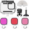 FitStill Boîtier étanche pour Go Pro Hero 13 /Hero 12 / Hero 11 / Hero 10 / Hero 9 Noir, Coque de Protection de 60 m sous l'eau 