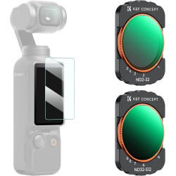 K&F CONCEPT Filtre ND2-32 + ND32-512 Variable Magnétique Compatible avec DJI OSMO Pocket 3 HD Nano-revêtements Étanche Anti des 