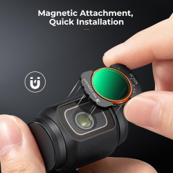 K&F CONCEPT Filtre ND2-32 + ND32-512 Variable Magnétique Compatible avec DJI OSMO Pocket 3 HD Nano-revêtements Étanche Anti des 