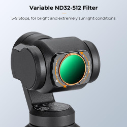 K&F CONCEPT Filtre ND2-32 + ND32-512 Variable Magnétique Compatible avec DJI OSMO Pocket 3 HD Nano-revêtements Étanche Anti des 