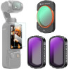 K&F CONCEPT Filtre CPL+ND4+ND8 Magnétique Compatible avec DJI OSMO Pocket 3 Nano-revêtements Étanche Anti des Rayures Léger HD