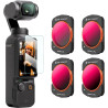 K&F CONCEPT Filtre ND8/PL+ND16/PL+ND32/PL+ND64/PL Magnétique Compatible avec DJI OSMO Pocket 4/3 Nano-revêtements Étanche Anti d