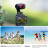 K&F CONCEPT Filtre ND8/PL+ND16/PL+ND32/PL+ND64/PL Magnétique Compatible avec DJI OSMO Pocket 4/3 Nano-revêtements Étanche Anti d