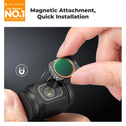 K&F CONCEPT Filtre ND32-512 Variable Magnétique Compatible avec DJI OSMO Pocket 4/3 HD Nano-revêtements Étanche Anti des Rayures