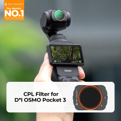 K&F CONCEPT Filtre Polarisant CPL Compatible avec DJI OSMO Pocket 3 Nano-revêtements Étanche Anti des Rayures Léger HD