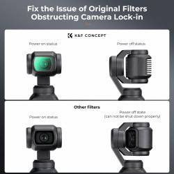 K&F CONCEPT Filtre UV Protection Magnétique Compatible avec DJI OSMO Pocket 3 Nano-revêtements Étanche Anti des Rayures Léger HD