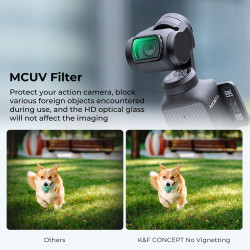 K&F CONCEPT Filtre UV Protection Magnétique Compatible avec DJI OSMO Pocket 3 Nano-revêtements Étanche Anti des Rayures Léger HD