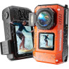 Maxmango d50 33ft appareil photo numérique etanche，8k 70mp caméra sous-marine avec 16 go de stockage, double écran 18x, résistan