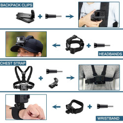 Accessoires pour GoPro Hero 13, boîtier étanche THAKOI, de plongée en apnée, de Sport de Plein air, Protection Quotidienne, kit 