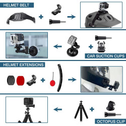Accessoires pour GoPro Hero 13, boîtier étanche THAKOI, de plongée en apnée, de Sport de Plein air, Protection Quotidienne, kit 