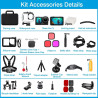 Accessoires pour DJI Osmo Action 5 Pro/4/3, boîtier étanche, film de protection, filtre de plongée, support de vélo, perche à se