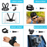 Accessoires pour DJI Osmo Action 5 Pro/4/3, boîtier étanche, film de protection, filtre de plongée, support de vélo, perche à se