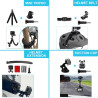 Accessoires pour DJI Osmo Action 5 Pro/4/3, boîtier étanche, film de protection, filtre de plongée, support de vélo, perche à se