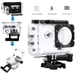 TEKCAM Boîtier Étanche Compatible avec AKASO EK7000/Jadfezy/Apexcam/GOOKAM/Vemont Caméra d'action, Boîtier Plongée Etanche de 30