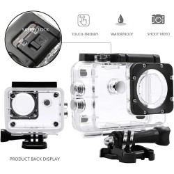 TEKCAM Boîtier Étanche Compatible avec AKASO EK7000/Jadfezy/Apexcam/GOOKAM/Vemont Caméra d'action, Boîtier Plongée Etanche de 30