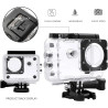 TEKCAM Boîtier Étanche Compatible avec AKASO EK7000/Jadfezy/Apexcam/GOOKAM/Vemont Caméra d'action, Boîtier Plongée Etanche de 30