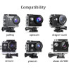 TEKCAM Boîtier Étanche Compatible avec AKASO EK7000/Jadfezy/Apexcam/GOOKAM/Vemont Caméra d'action, Boîtier Plongée Etanche de 30