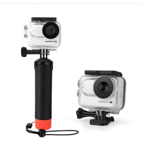 Boîtier étanche et poignée flottante compatible avec Insta360 GO 3S, coque de protection pour plongée sous-marine avec accessoir