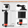Boîtier étanche et poignée flottante compatible avec Insta360 GO 3S, coque de protection pour plongée sous-marine avec accessoir