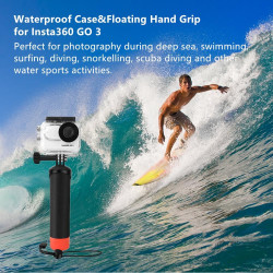 Boîtier étanche et poignée flottante compatible avec Insta360 GO 3S, coque de protection pour plongée sous-marine avec accessoir