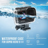 SHOOT Boîtier étanche 30M/98ft pour GoPro Hero 13/12/11/10/9, Protecteur d'écran en Verre Trempé Film Ultra Clair et Insert Anti