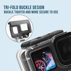 SHOOT Boîtier étanche 30M/98ft pour GoPro Hero 13/12/11/10/9, Protecteur d'écran en Verre Trempé Film Ultra Clair et Insert Anti