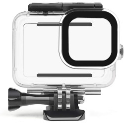 SHOOT Boîtier étanche 30M/98ft pour GoPro Hero 13/12/11/10/9, Protecteur d'écran en Verre Trempé Film Ultra Clair et Insert Anti
