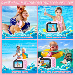 Appareil Photo Numérique Etanche 10FT 1080P Full HD 26MP Caméra Étanche, 10X Zoom Numérique Camera Etanche pour Plongée en Apnée