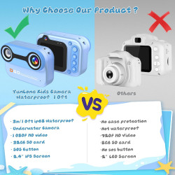 Appareil Photo Numérique Etanche 10FT 1080P Full HD 26MP Camera Etanche, 10X Zoom Numérique Caméras Étanches pour Plongée en Apn