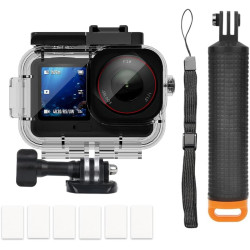 Kit Accessoire Plongée Osmo Action, Boîtier Etanche pour DJI Osmo Action 6, Boîtier Plongée+Mont Thumbscrew + Poignée Flottante 