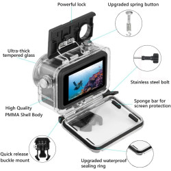 Kit Accessoire Plongée Osmo Action, Boîtier Etanche pour DJI Osmo Action 6, Boîtier Plongée+Mont Thumbscrew + Poignée Flottante 