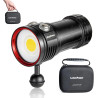 L12 Lampe de Plongée 8000 Lumens - Éclairage pour Photographie et Vidéo sous Marine, 6000K, 90 CRI, Étanche 100m, Recharge USB-C