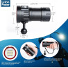 B15 Lampe de poche de plongée, 8000Lumens Super Bright Underwater 80m Video Light, Scuba Dive Light, High Frequency use for Outd