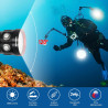B15 Lampe de poche de plongée, 8000Lumens Super Bright Underwater 80m Video Light, Scuba Dive Light, High Frequency use for Outd