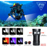 B24 Lampe de Plongée 9000 Lumens - Lampe Torche et Vidéo sous-Marine, Étanche 80m, pour Plongée, Sports Nautiques, Photographie 