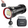 L15 Lampe de Plongée 10000 Lumens - Éclairage pour Photographie et Vidéo sous Marine, 6500K, 90 CRI, Étanche 100m, Recharge USB-