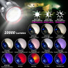 L15 Lampe de Plongée 10000 Lumens - Éclairage pour Photographie et Vidéo sous Marine, 6500K, 90 CRI, Étanche 100m, Recharge USB-
