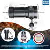 L15 Lampe de Plongée 10000 Lumens - Éclairage pour Photographie et Vidéo sous Marine, 6500K, 90 CRI, Étanche 100m, Recharge USB-