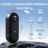 Mini Caméra Sport avec 64GB, Camera 1080p avec Audio et Vidéo, Magnétique et Pince 360°, 120° Grand Angle Action cam Corporelle 