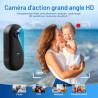 Mini Caméra Sport avec 64GB, Camera 1080p avec Audio et Vidéo, Magnétique et Pince 360°, 120° Grand Angle Action cam Corporelle 