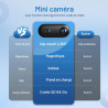 Mini Caméra Sport avec 64GB, Camera 1080p avec Audio et Vidéo, Magnétique et Pince 360°, 120° Grand Angle Action cam Corporelle 