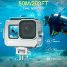 FitStill Boîtier étanche en Alliage d'aluminium 80 m pour Go Pro Hero13 / Hero12 / Hero11 / Hero10 / Hero9 Noir pour Go Pro Hero